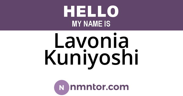 Lavonia Kuniyoshi