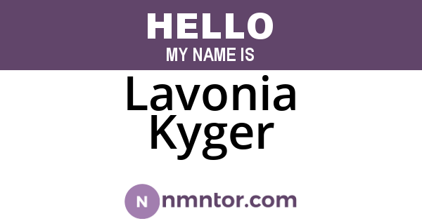 Lavonia Kyger