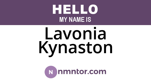 Lavonia Kynaston