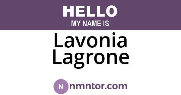 Lavonia Lagrone