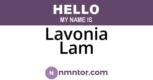 Lavonia Lam