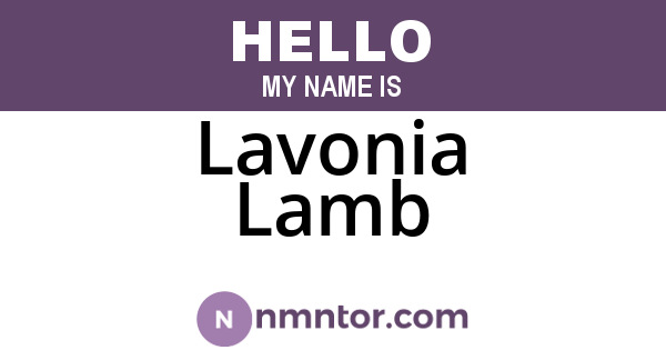 Lavonia Lamb