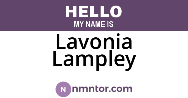 Lavonia Lampley