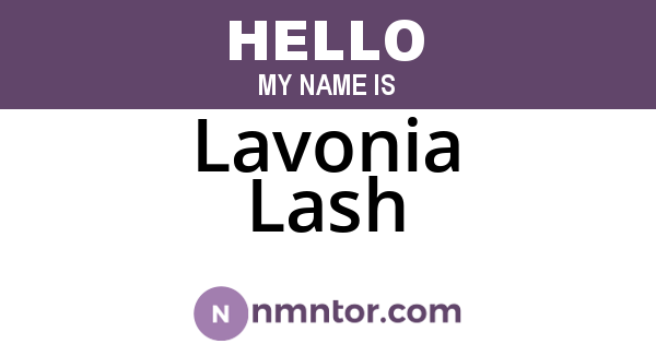 Lavonia Lash