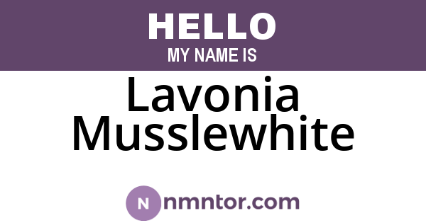 Lavonia Musslewhite