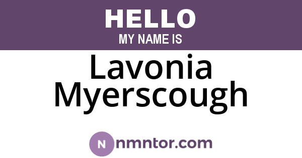 Lavonia Myerscough