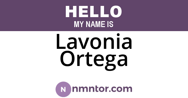 Lavonia Ortega