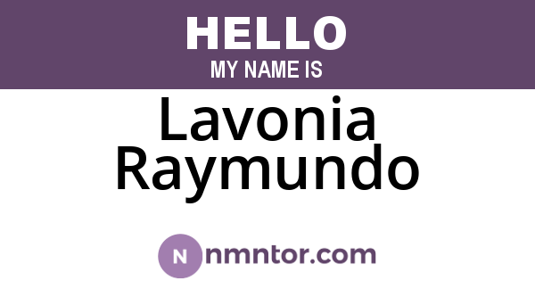 Lavonia Raymundo