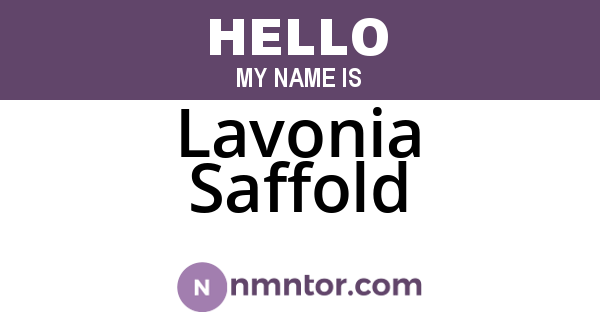 Lavonia Saffold