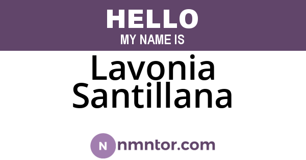 Lavonia Santillana