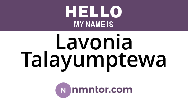 Lavonia Talayumptewa