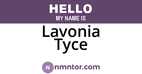 Lavonia Tyce