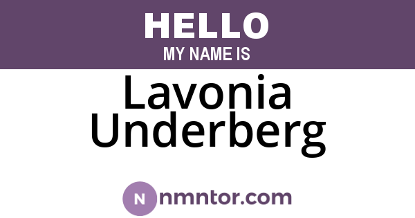 Lavonia Underberg