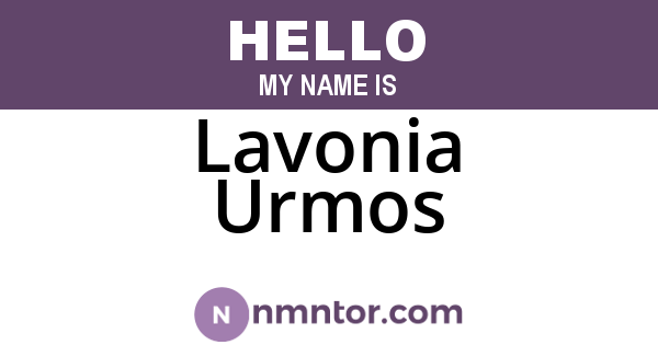 Lavonia Urmos