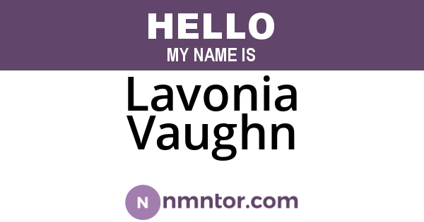 Lavonia Vaughn