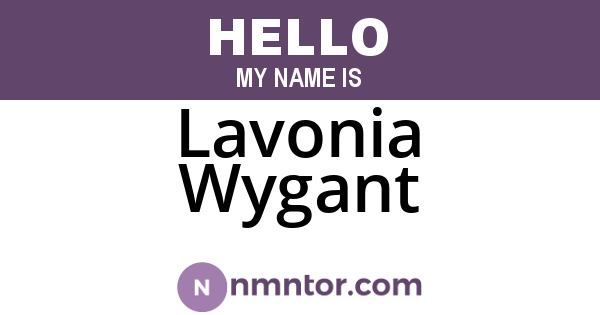 Lavonia Wygant