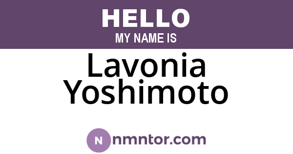 Lavonia Yoshimoto