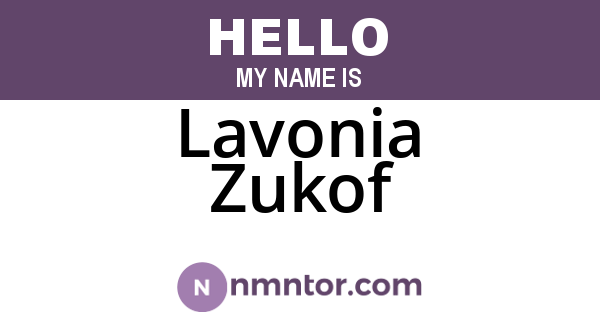 Lavonia Zukof