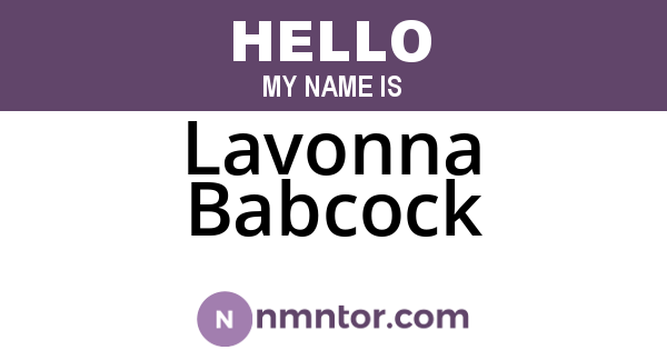 Lavonna Babcock