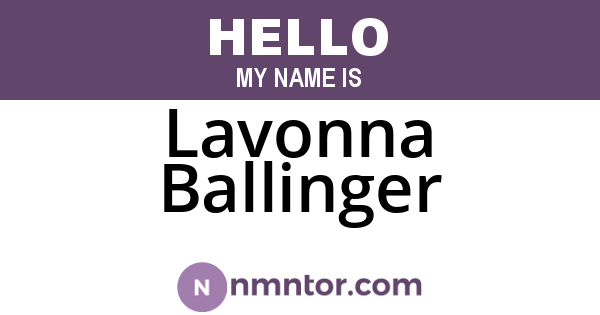 Lavonna Ballinger