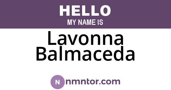 Lavonna Balmaceda