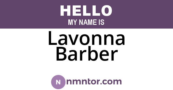 Lavonna Barber