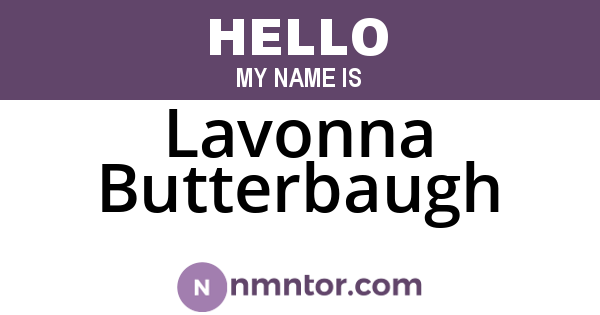 Lavonna Butterbaugh