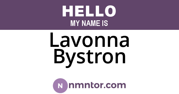 Lavonna Bystron
