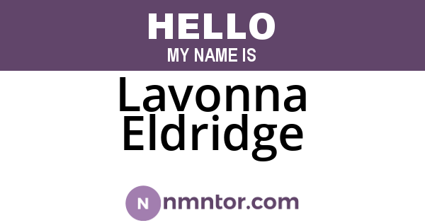 Lavonna Eldridge