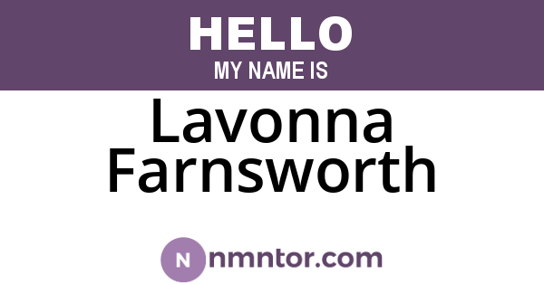 Lavonna Farnsworth