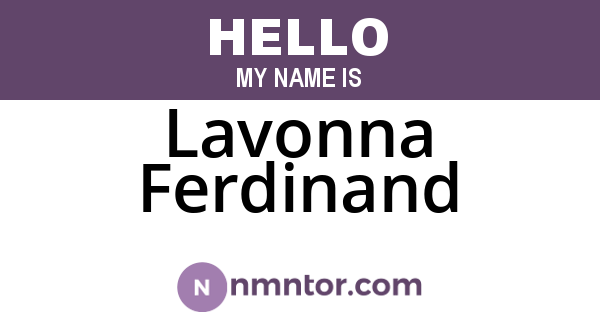 Lavonna Ferdinand