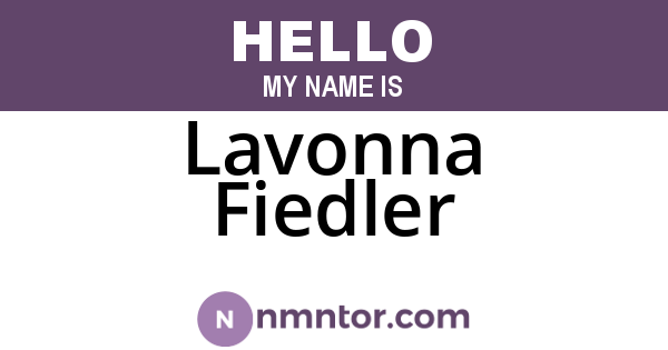 Lavonna Fiedler