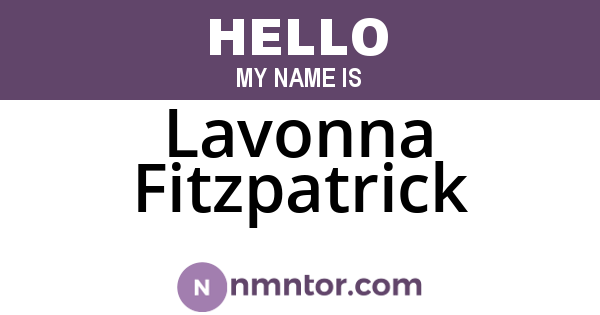 Lavonna Fitzpatrick
