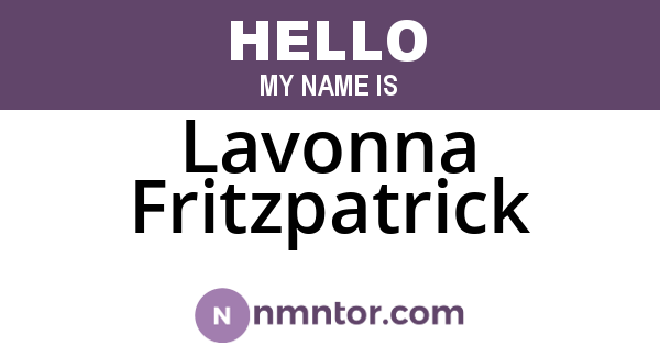Lavonna Fritzpatrick