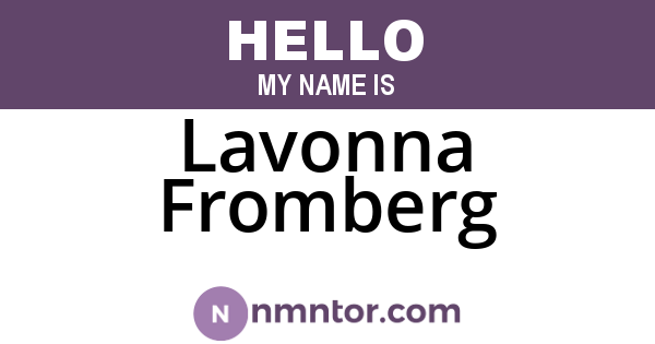 Lavonna Fromberg