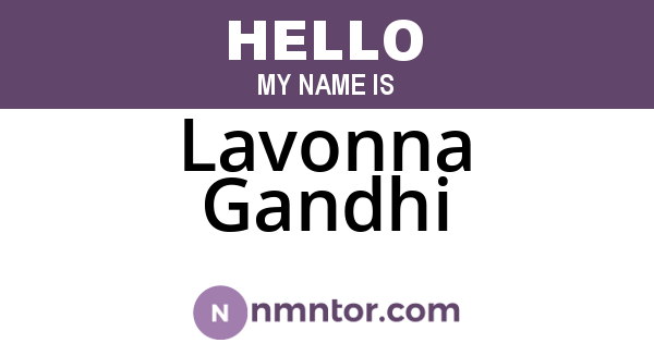 Lavonna Gandhi