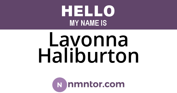 Lavonna Haliburton
