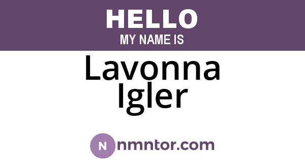 Lavonna Igler