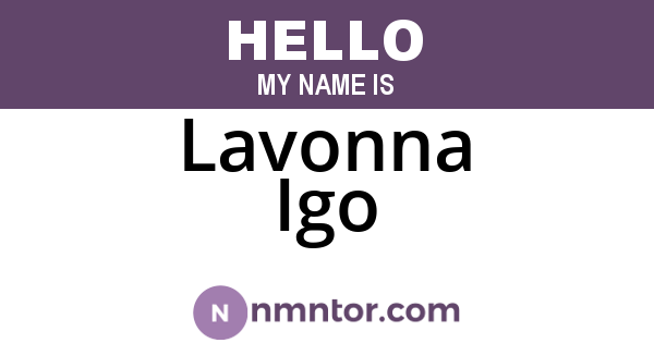 Lavonna Igo