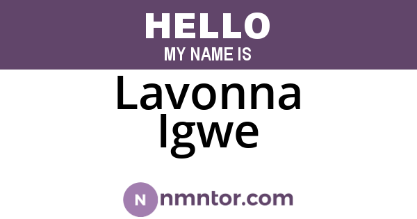 Lavonna Igwe