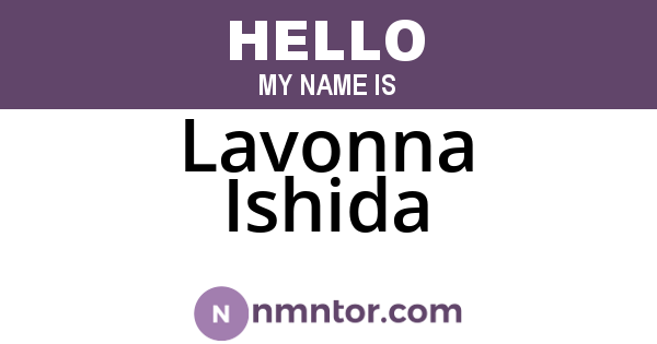 Lavonna Ishida