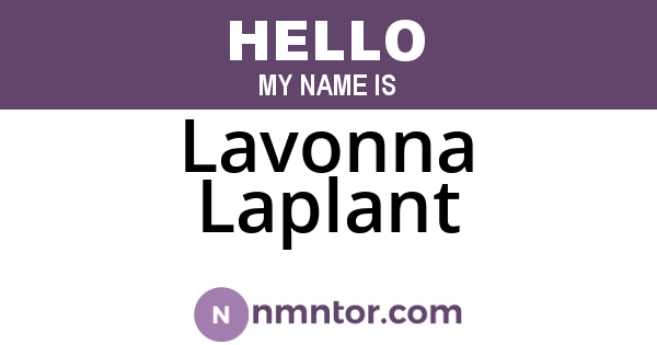Lavonna Laplant