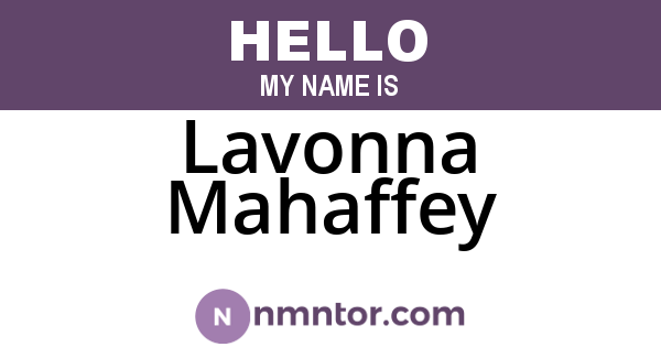 Lavonna Mahaffey