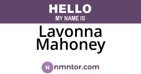 Lavonna Mahoney