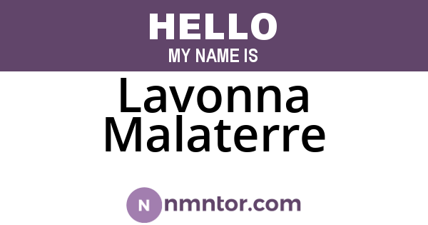 Lavonna Malaterre