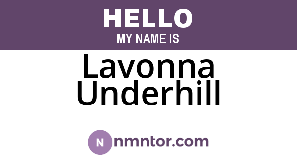 Lavonna Underhill