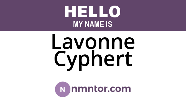 Lavonne Cyphert