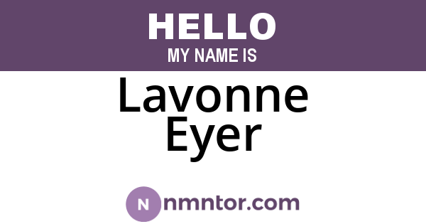 Lavonne Eyer