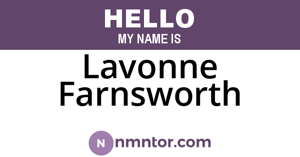 Lavonne Farnsworth