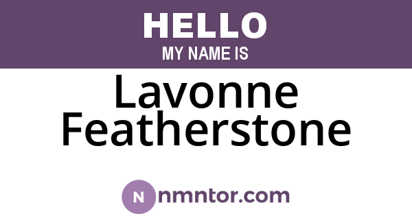 Lavonne Featherstone